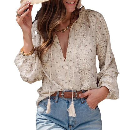 Floral Print Chiffon Shirt