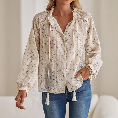 Floral Print Chiffon Shirt