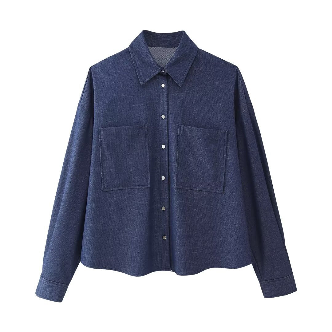 Denim Casual Long Sleeve Shirt