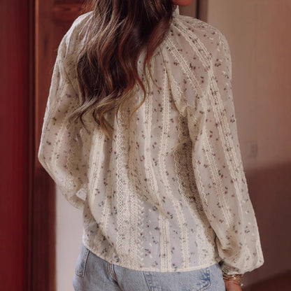 Floral Print Chiffon Shirt