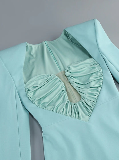 The Allure V-Neck Sheath Dress - Aquamarine