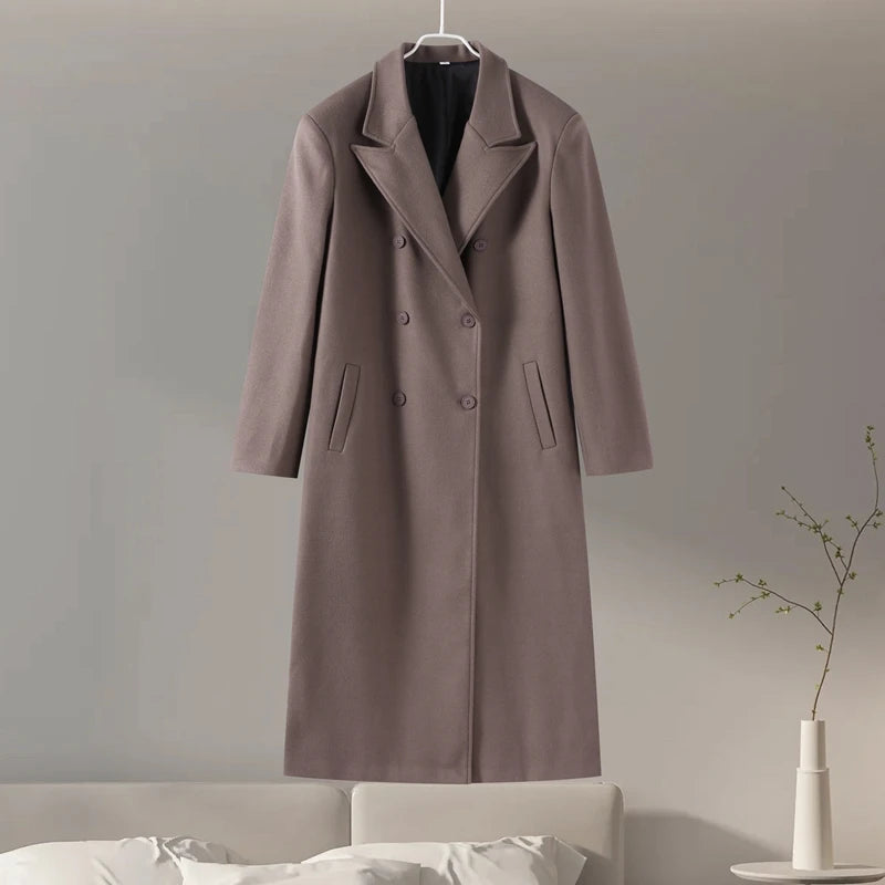 Full Sleeves Double Breasted Long Coat