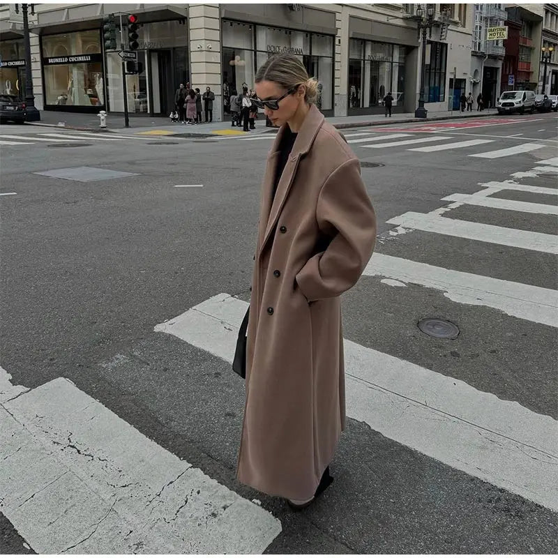 Full Sleeves Double Breasted Long Coat