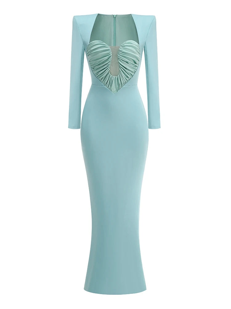 The Allure V-Neck Sheath Dress - Aquamarine